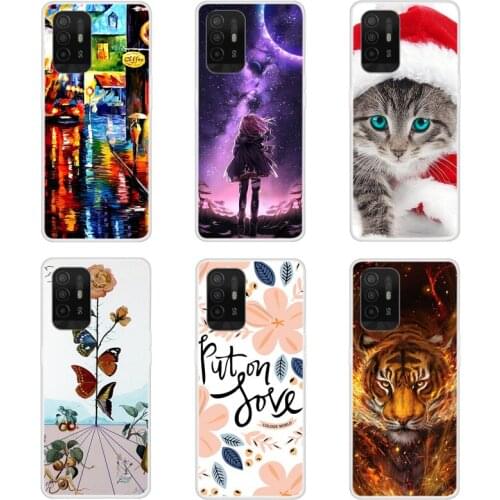 Case For OPPO A94 5G Phone Cover Back Fitness Silicone Bumper And Softness TPU With Happy Town Series