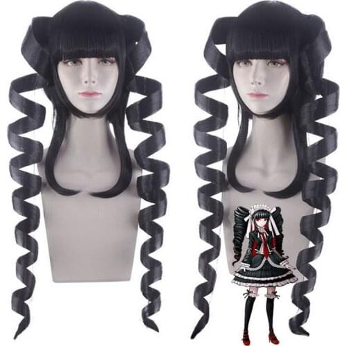 Danganronpa yasuhiro taeko Cosplay Wig Synthetic Hair Celestia Ludenberg Halloween Costume Party Wigs For Women