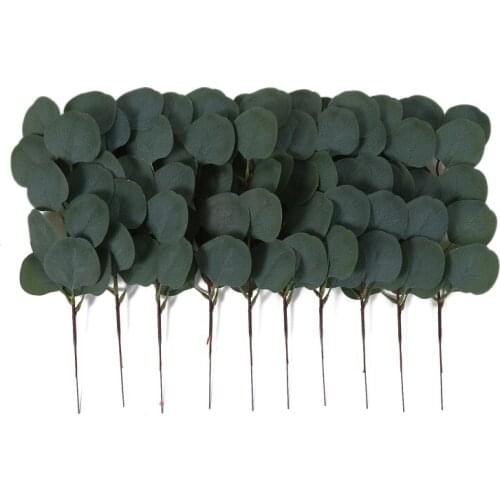 Eucalyptus Leaves Garland Branch Green Fake Plant Artificial Flower For Wedding Bouquet Home Decor DIY Party Wreath Supplie