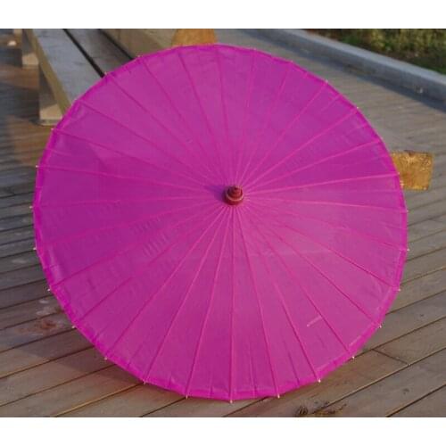 Fuchsia Plain Fabric Bamboo Parasol/Umbrella Great For Wedding Party Favor