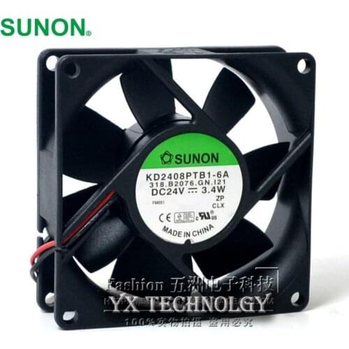 KD2408PTB1-6A DC 24V 3.4W 8025 80*80*25mm 80mm 4900RPM Computer Blower Cooling Fan