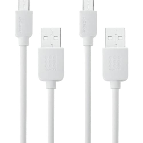 HAWEEL 2pcs High Speed Micro USB to USB Data Sync Charging Cable Kit for Samsung Galaxy S6 / S5, LG, HTC, Length: 1m