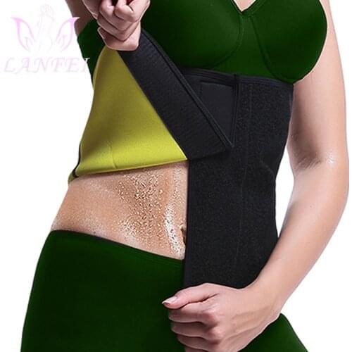LANFEI Women Waist Trainer Body Shaper Slimming Modeling Corset Weight Loss Sauna Belt Thermo Neoprene Sweat Tummy Control Strap