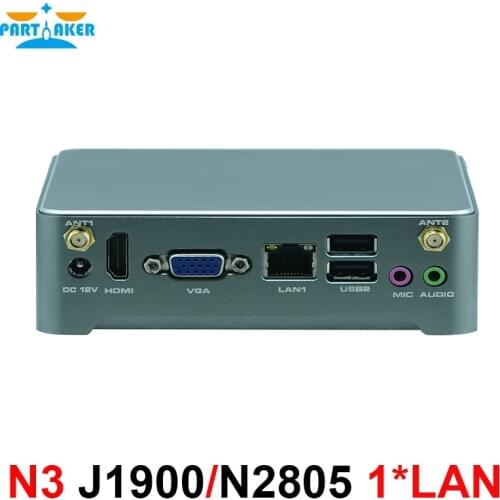 Mini PC Windows 10 Intel J1900 N2805 i3 4020Y Fanless Barebone Mini Computer 2 Lan HTPC TV Box Nano Industrial Mini PC VESA N3