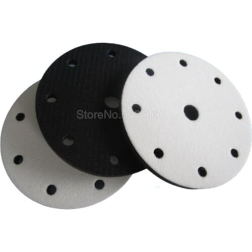 6 Inch 150MM 9 Hole Soft Sponge Interface Pad For Sanding Pads And Hook&loop Discs Uneven Surface Polishing Cushion Dust-free