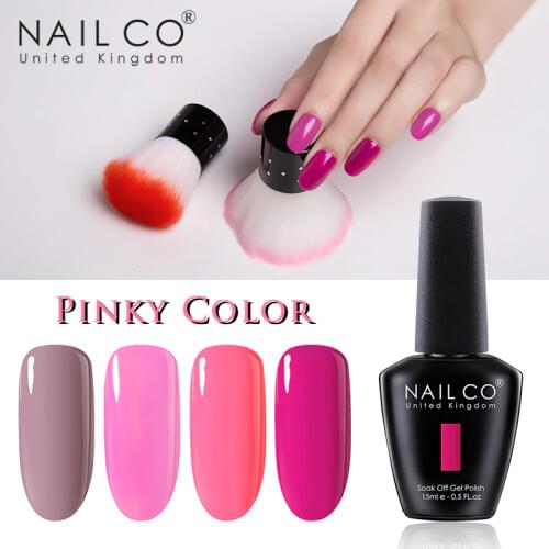 NAILCO 150 Pure Colors Long Lasting Hybrid Nail Gel Lacquer Esmalte Nails Design Gel Polish Rose Red Soak Off Primer Gel Polish
