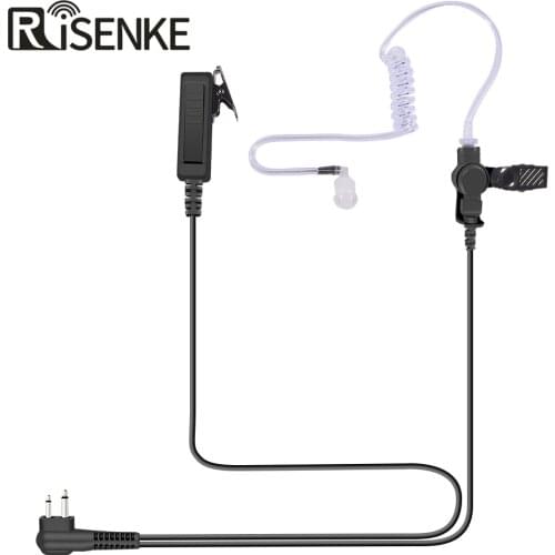 CP100 DP1400 CP040 DEP450 PTT Earpiece 2 Pin Clear Acoustic Air Tube Earphone Bodyguard Intercom Security Headset for Motorola