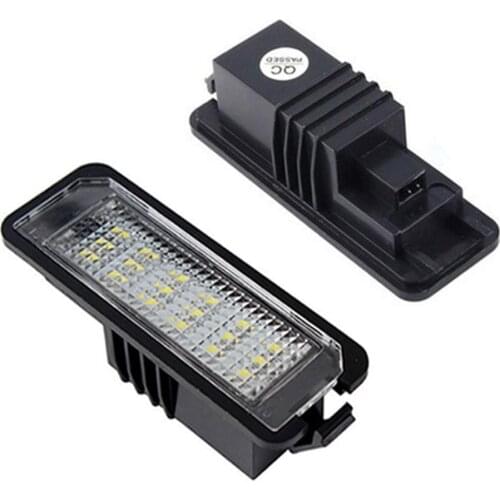 New Car License plate light white 18 SMD LED Chip For Volkswagen Golf 4 5 6 New Beetle Passat CC Scirocco Polo For Skoda SEAT