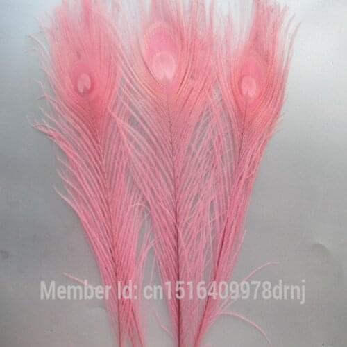 Wholesale high quality 10pcs/lot rare pink peacock feather 25-30 cm / 10-12 inch DIY decoration