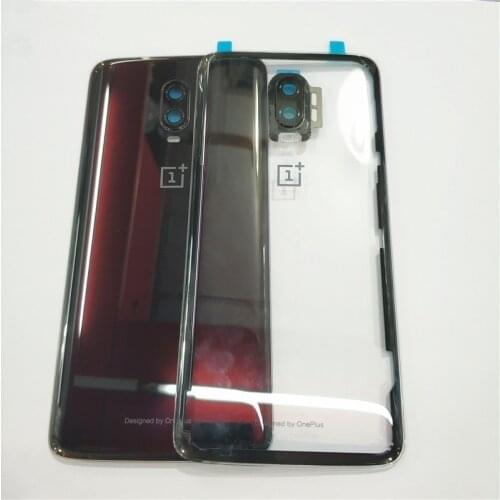Original Glass For OnePlus 6T Back Battery Cover Door Rear Glass For Oneplus 6 Battery Cover 1+6T Housing Case with Camera Lens