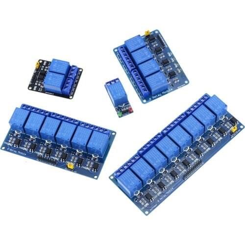 DC 5V 12V 24V 1 2 4 Channel Relay Module With Optocoupler Relay Output 1 2 4 Way Relay Module For Voltage Relays DC5V 12V 24V