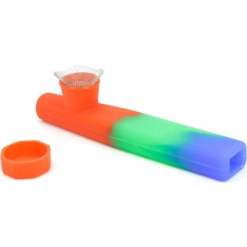 Wholesale Silicone Cigarette Pipe Portable Smoking Pipes Tobacco Pipe Smoking Pipe Accessories Filter