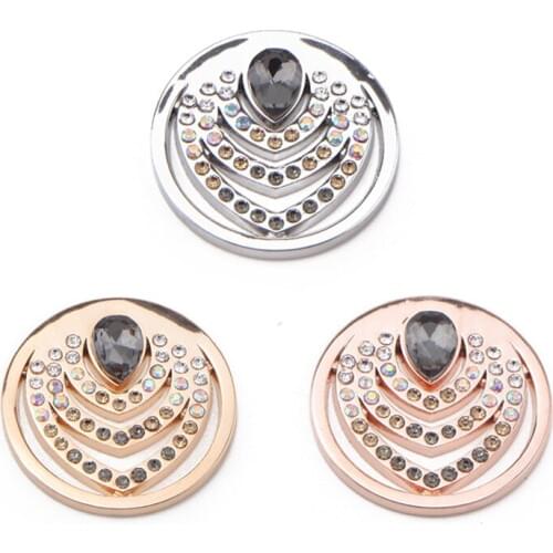Somsoar Jewelry 2018 New Arrival Pera Steelgrey 33mm Coin Disc for My Coin Holder Frame Pendant 10pcs/lot