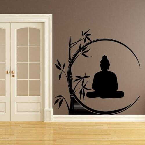 Buddha Wall Stickers Art Buddha Wall Stickers, Home Decoration, Living Room, Childrens Room, Wall Decoration, Mural Stickers
