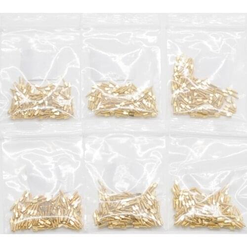 Dental Lab Material Conical Nordin Gold Plated Tapered Conical Screw Posts Kits S Model 100Pcs/Pack