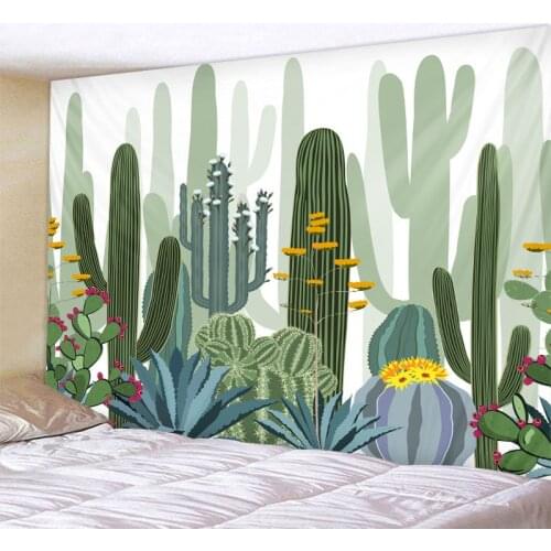 Tropical plant cactus tapestry wall hanging Nordic home fabric hanging paintings background decoration Bohemian wall decoration