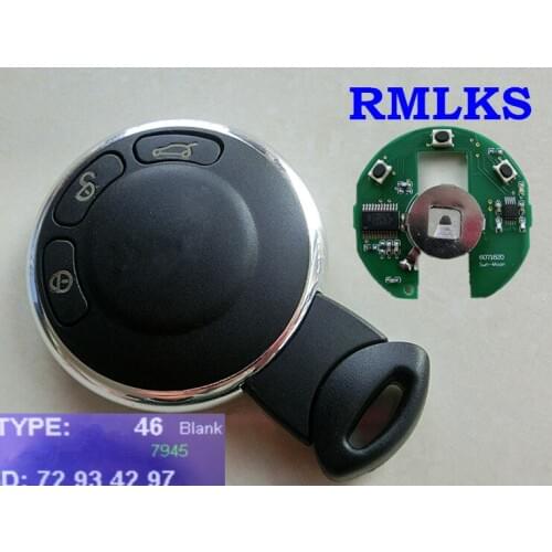 RMLKS Smart Remote Key Keyless Entry Control CAS System 315MHZ 433MHZ 868 Mhz ID46 PCF7945 Chip Uncut Blade Fit For Mini Cooper