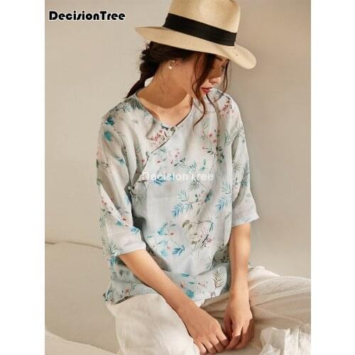 2021 chinese dress lady casual shirt traditional chinese style top classic blouse vintage qipao chinese style cheongsam blouse