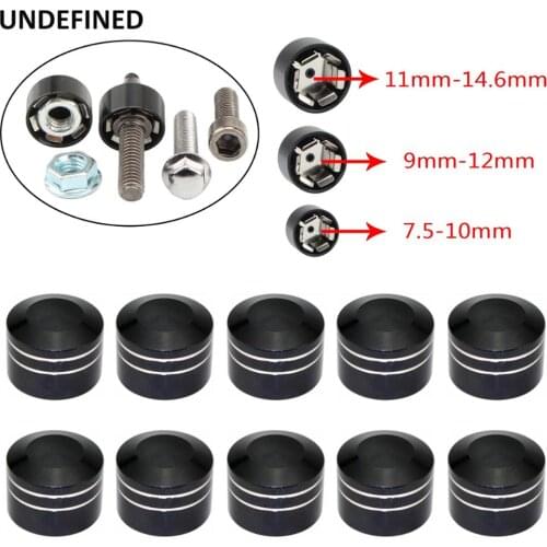 10Pcs Motorcycle Black Spark Plug Bolt Head Cover Topper Cap CNC Aluminum For Harley Twin Cam Touring Sportster 883 Street Glide