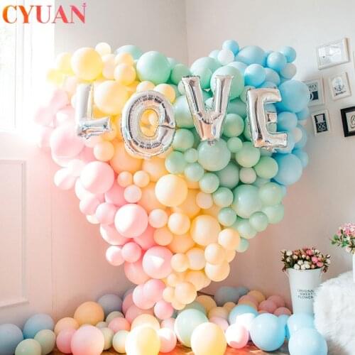 100pcs 10inch Macaron Balloons Latex Balloon Garland Arch Event Party Wedding Birthday Party Decoration Balloon Kids Baby Shower