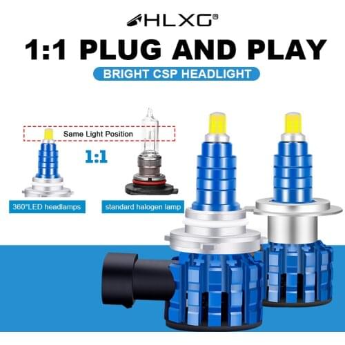 2Pcs 20000LM H4 H7 LED H8 H11 HB3 9005 HB4 9006 Led Headlights Mini Car Light Bulbs 360 Degree Automobiles Auto Lamp 6500K 12V