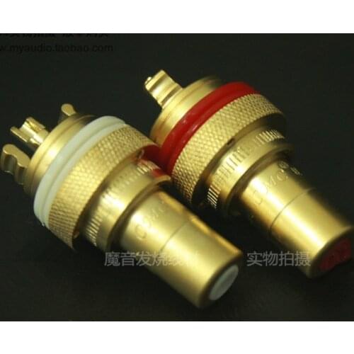 2PCS for CMC 805 Placer gold plated/Copper plating/Guy platinum plating fever RCA socket audio signal terminal RCA Female jack