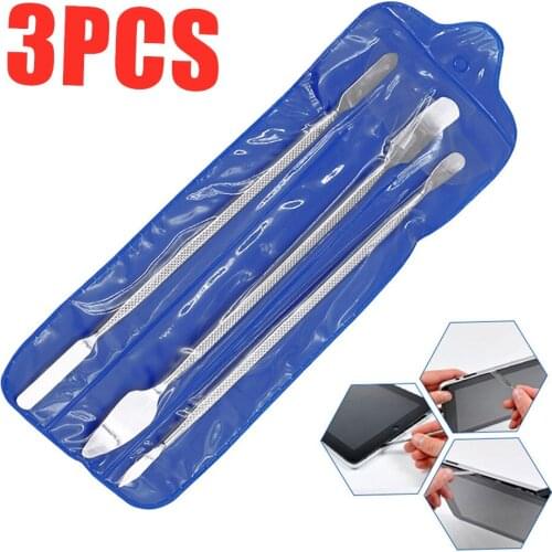 3pcs Universal Mobile Phone Opening Repair Tool Set Stainless Steel Disassemble Crowbar Kits Pry Tool For iPhone Xiaomi Samsung