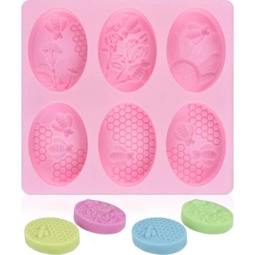3D Bee Silicone Molds Honeycomb Mold for Soaps Bundt Beehive Cake Baking Cupcake Candle Making Supplies for Homemade Craft Diy