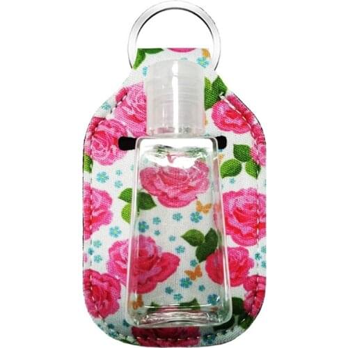 6pcs Empty Travel Size Bottle for Hand Sanitizer Keychain Holder 30ml Flip Cap