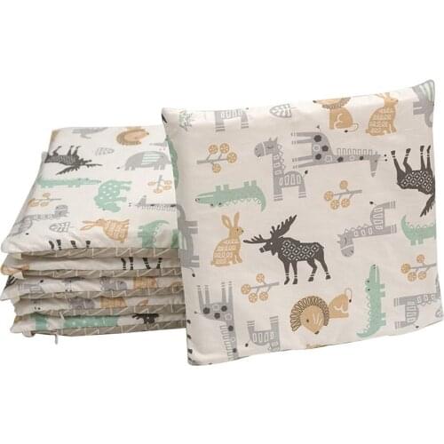 6Pcs/Set Baby Bed Protector Crib Bumper Pads Baby Bed Bumper Kids Safety Bed Around Cotton Baby Bed Anti-collision Bumper