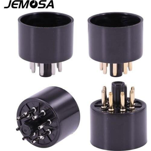 10PCS 8Pins Bakelite Tube Socket S8AES Bakelite Tube Base For KT88 6550 EL34 GZ34 Vacuum Tube 4pins to 8pins