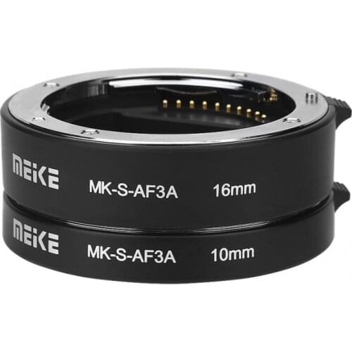 Meike MK-S-AF3A Macro Extension Tube Close Shot Adapter Ring Lens Auto Focus for Sony NEX Micro Auto DSLR 10mm 16mm E-Mount Cam