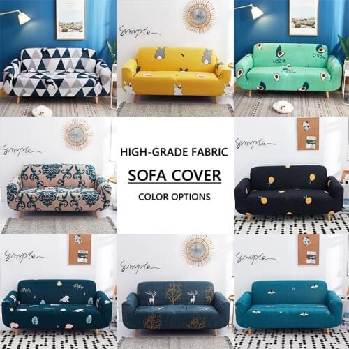 Nordic Style Slipcovers Sofa Cover for Living Room Cotton Sectional Elastic Stretch Couch Covers Single/Two/Three/Four-seater