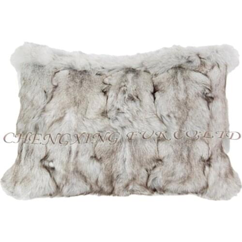 CX-D-45A China Factory Wholesale Fox Fur Pillow Case Cushion Cover