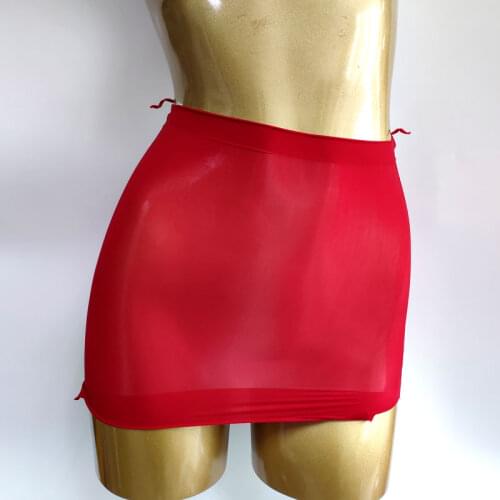 Double Use Oil Shiny OL MINI Skirt Sheer Gloosy Tight Pencil Cute Skirt See Through Candy Color Micro Mini Skirt Plus Size 912
