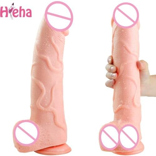 Hieha Huge Realistic Dildo Suction Cup Penis Adult Toys Dildo for Couples Anal Plug Sex Toys for Woman Masturbator Big Dildos