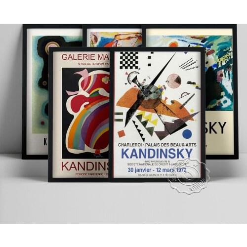 Canvas Art Print Painting Poster, Artist Wassily Kandinsky Geometric Abstract, Wall Pictures For Living Room, Home Decor Cuadros