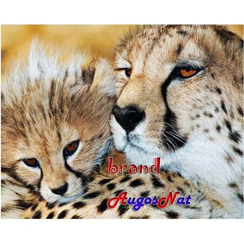 Animals diamond painting mother baby rhinestone embroidery leopards mosaic decor diamond dots poster wall paper diy craft gift