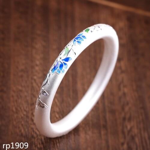 KJJEAXCMY boutique jewelry 999 pure silver jewelry burnt blue womens Ruolan fragrance bracelet