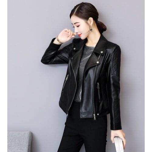 KMETRAM Womens Leather Jacket Autumn Winter Jacket Women Clothes 2020 Korean Fake Leather Coats and Jacket Plus Size 5xl MY3214