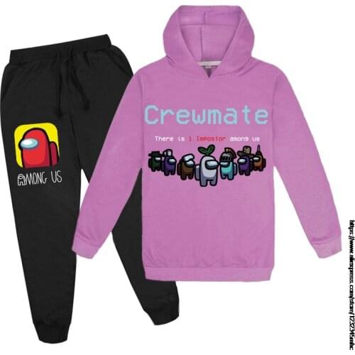 Kids Among Us Kids Clothing Sets for Boys Cotton Costume Birthday Suit Long Sleeve Childrens Sport Suits Hoodies Tops +Pants