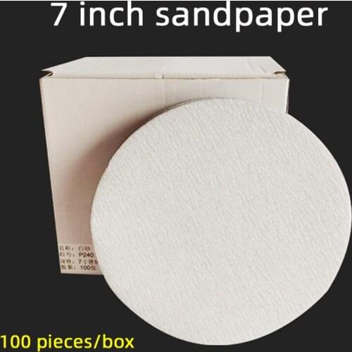 7 Inch 175mm Round Dry Sanding Paper Air Grinder Disc Self-adhesive Flocking Back Polishing Sandpaper Polishing Pad For Car