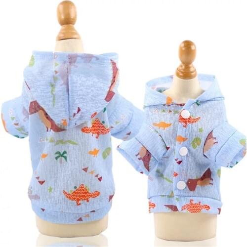 Summer Print Dog Clothes Cartoon Pet Dog Clothing Coat Cute Pet Clothes T-shirt for Small Medium Dogs Outfit