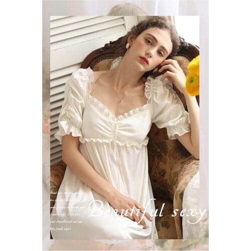 New Womens Sleepwear Nightgowns Nightwear Home Clothes Dress Pajamas Set Sexy Night Dress Nightie Sleeping Gown Silk Satin Sexi