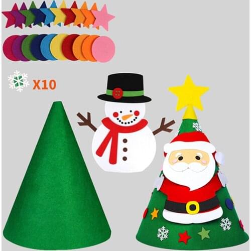 New Year Gifts Kids Diy Felt Gifts Christmas Wall Ornaments Xmas For Home Tree Decorations Hanging
