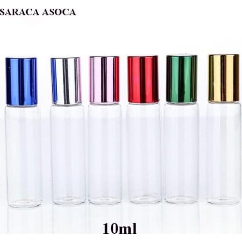 Wholesale Retail 10ml Mini Glass Ball Bottle 100PCS/LOT Essential Oil Refillable Glass Bottles