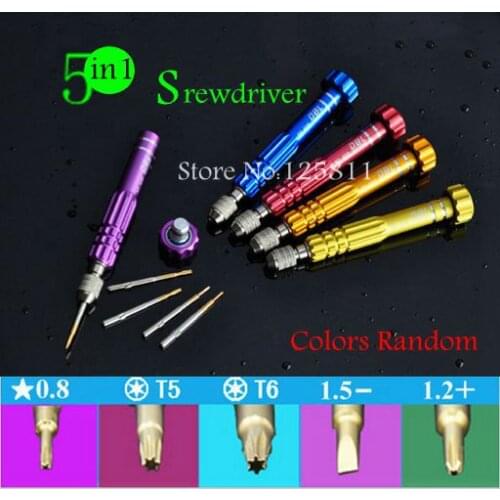 5 in 1 Screwdriver(10PCS) for iPhone Samsung High Hardness DIY Repair Tools Pentalobe 0.8 Precision S2 Screwdriver Bit Multi