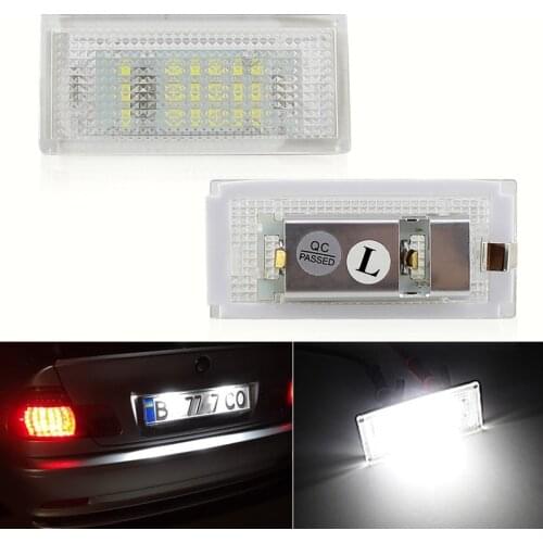 2PCS For BMW E46 Led Car Number Plate Light Led License Plate Light Lamp For BMW 3 Series 325i 328i 318 320 E46 2D M3 Facelift