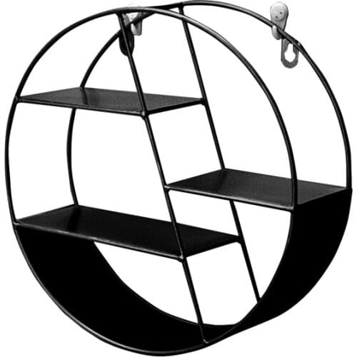 Storage Cabinet Shelf Rack Bedroom Room Decoration Golden Nordic Style Modern Iron Hanging Ornaments Wall