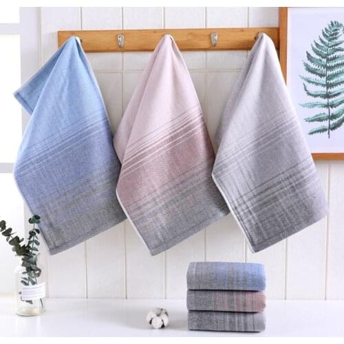 34x76cm adult towels, one gauze and one terry 100% cotton towel, gauze face towel, tea towel, soft and absorbent towel set